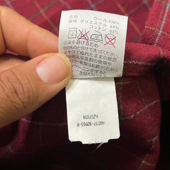 Vintage Pendleton Lodge Shirt Red Plaid 100% Virgin Wool Men’s Large western - Picture 5 of 11